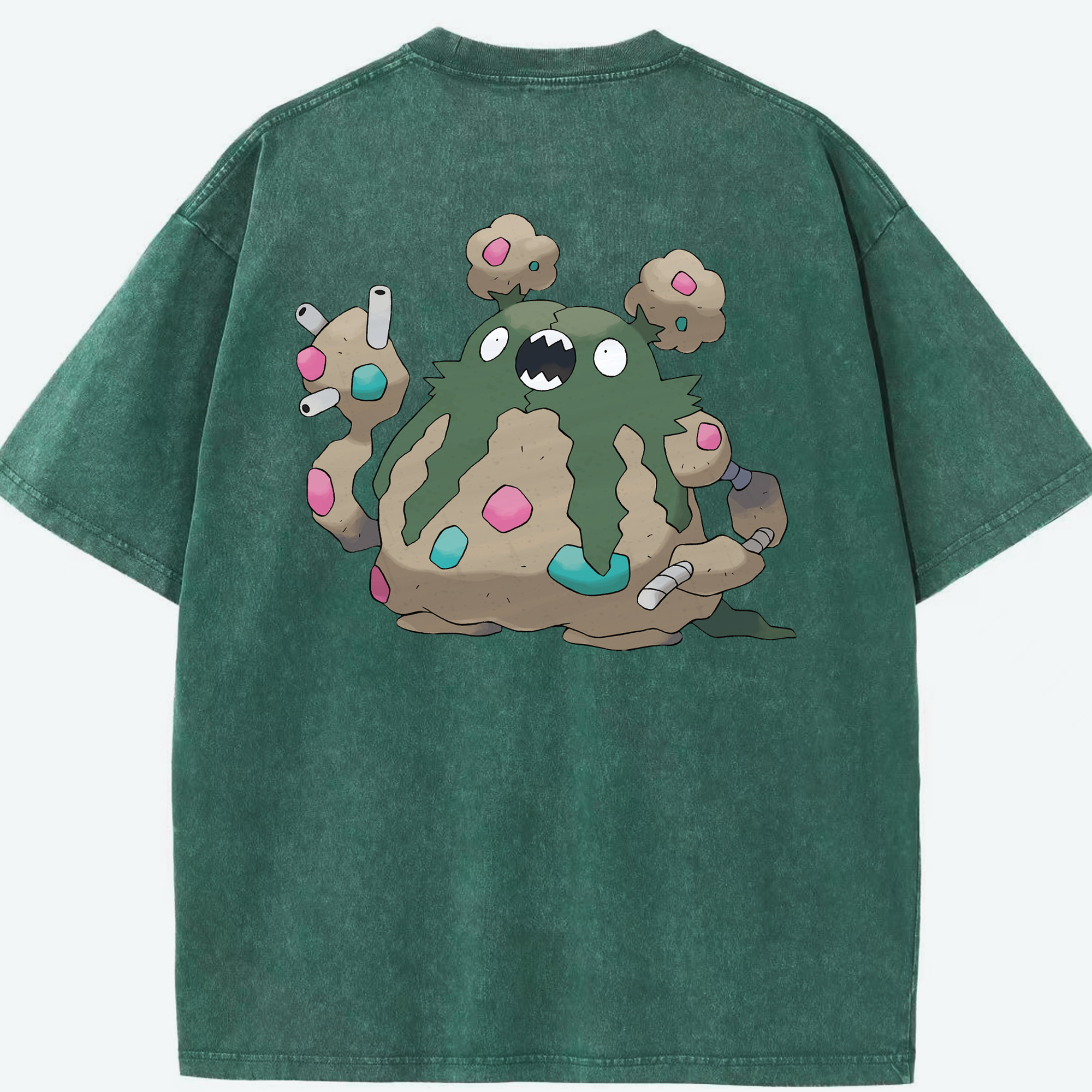 （画像用） ポケットモンスター Pokémon 綿100% ヴィンテージ風 半袖Tシャツ（背面プリント）
